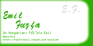 emil fuzfa business card